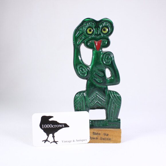 New Zealand Souvenir bottle opener Hei Tiki bar decor 19.5 cm tall - Picture 10 of 10